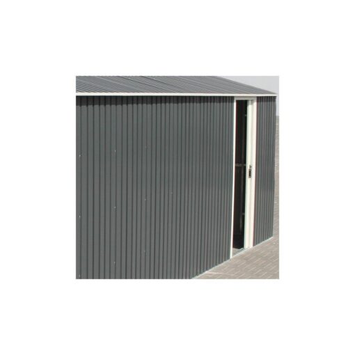 Garage en métal anthracite 19,95m² grande hauteur H.2,60m DURAMAX – Image 8