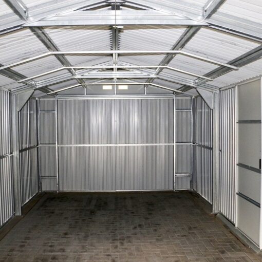 Garage en métal anthracite 19,95m² grande hauteur H.2,60m DURAMAX – Image 10
