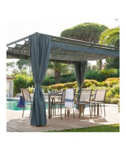 RIDEAUX TISSU GRIS 300 cm x 300 cm