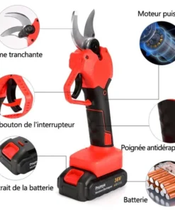Alternative view of Sécateur Sans Fil Professionnel PRUMYA 750W 40mm Avec 2 Batteries Rechargeable