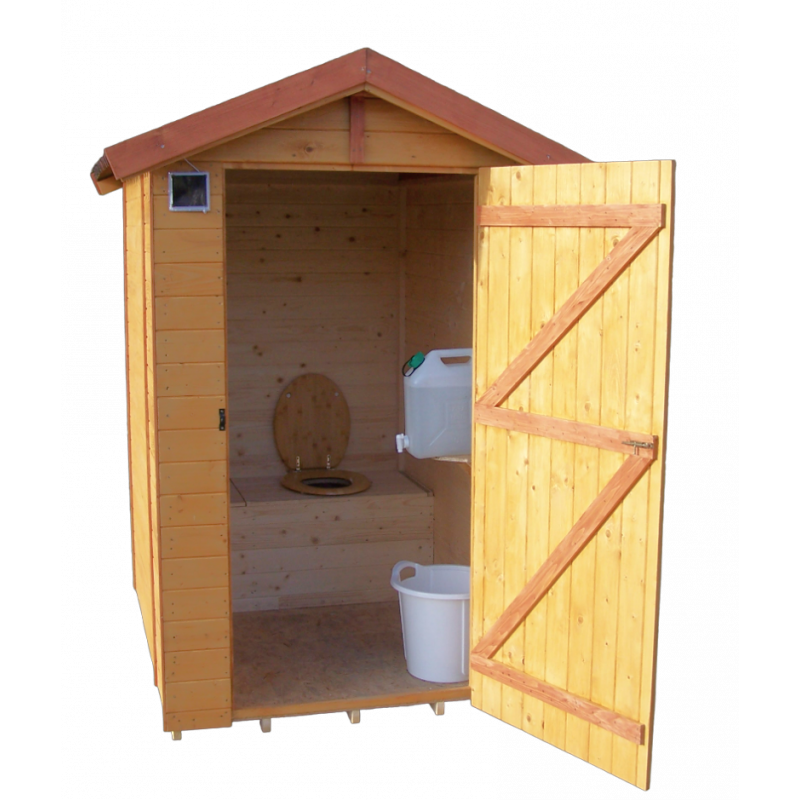 Toilettes sèches grand modèle en bois massif panneaux 16mm + plancher - Habrita – Image 7