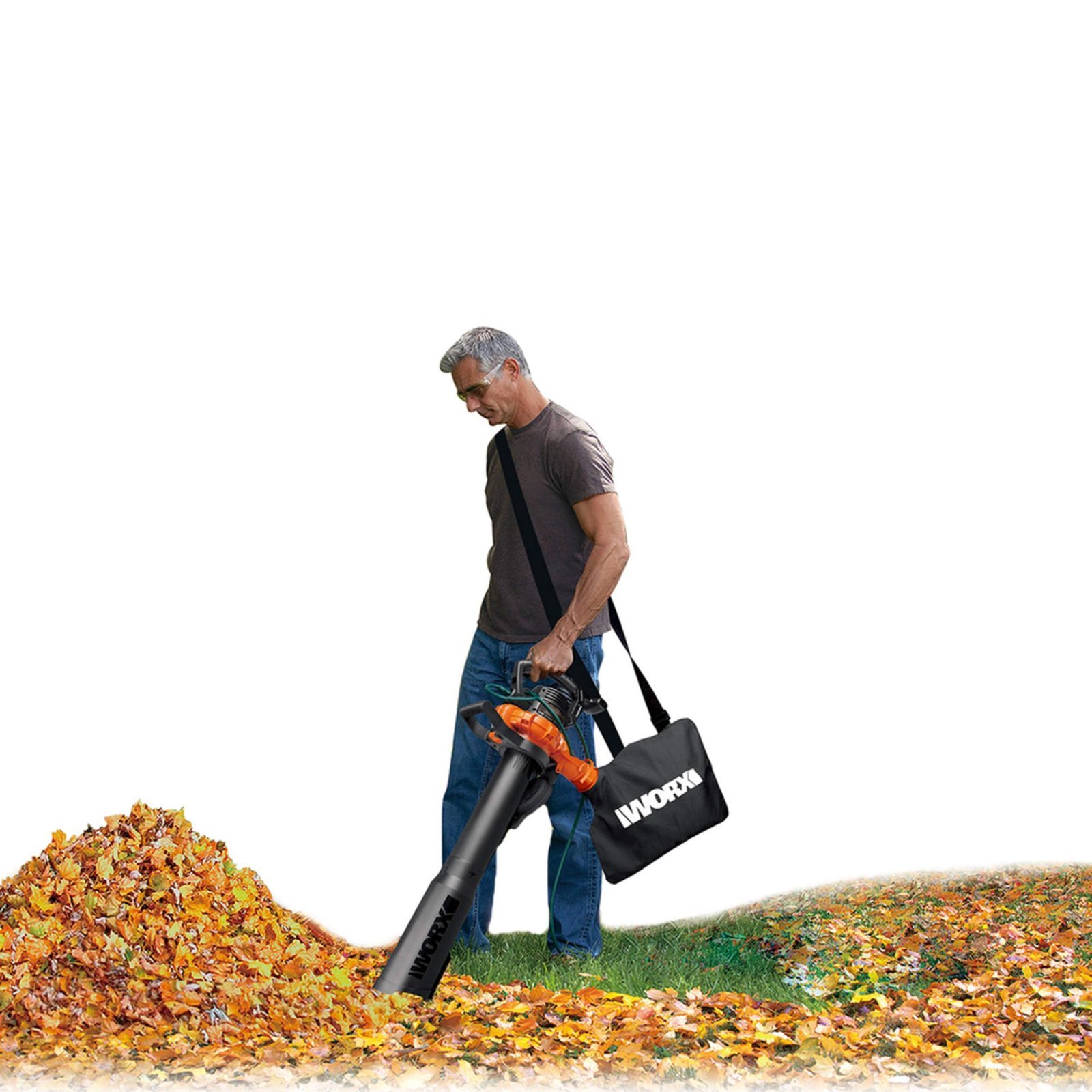 Souffleuse, aspirateur et déchiqueteuse électriques à feuilles WORX, WG518 12 A – Image 4