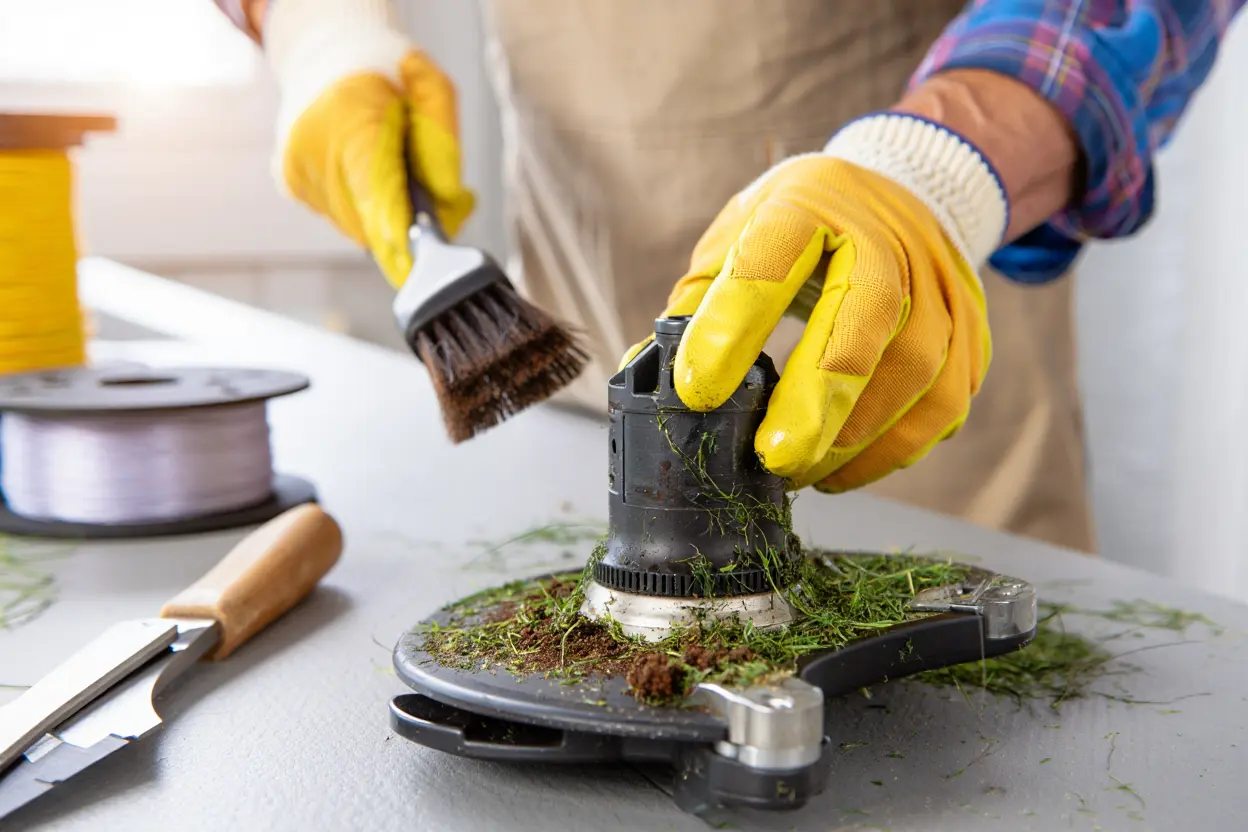 Nettoyage du coupe-bordure après utilisation
