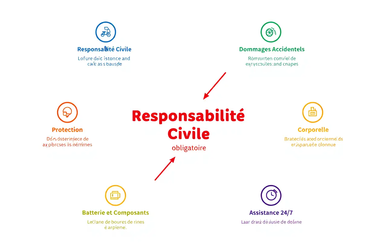 Schéma des garanties d'assurance trottinette